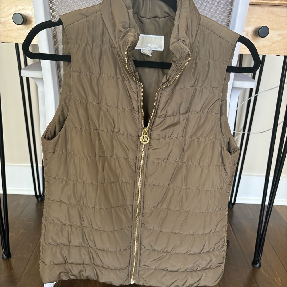 Michael Kors Women's Olive Quilted Vest